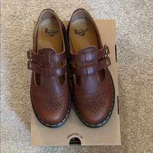Doc Martens 8065 Brown T-Strap Mary Janes Size 9 Dr. Martens